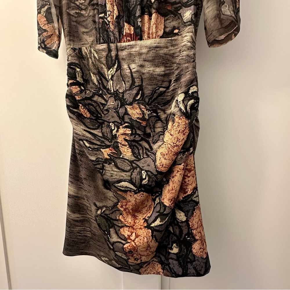 Anthropologie Tracy Reese Van Gogh Silk Dress Floral Size 2 - Picture 4 of 15
